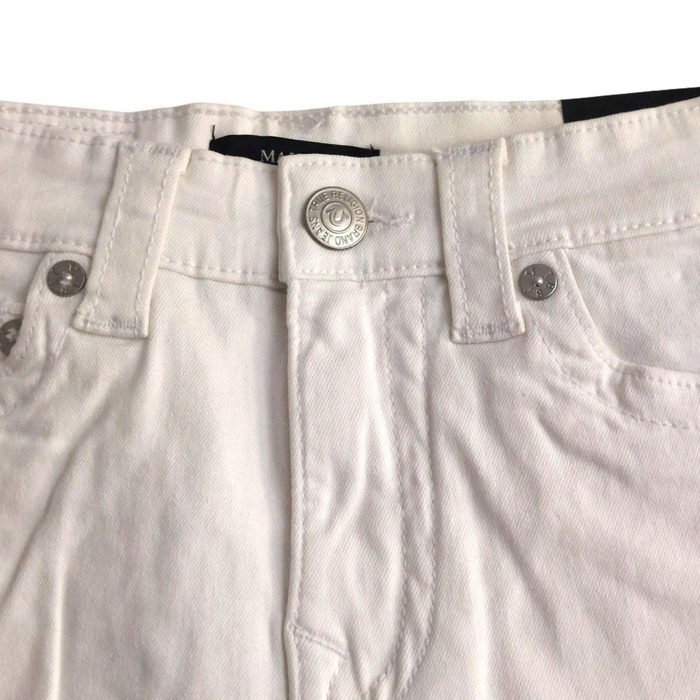 True Religion Brand Jeans Maisie High Rise Shorts White Sz 33 NWT - Picture 2 of 8